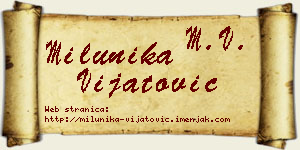 Milunika Vijatović vizit kartica